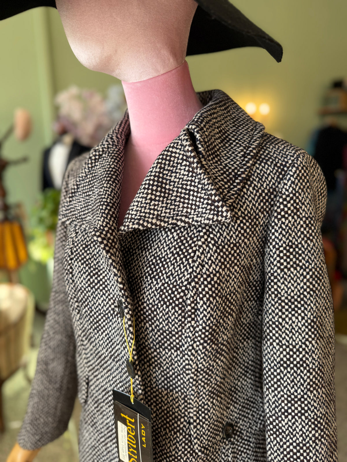 Cappotto anni ‘70 tweed fondo di magazzino - TG. 40/42