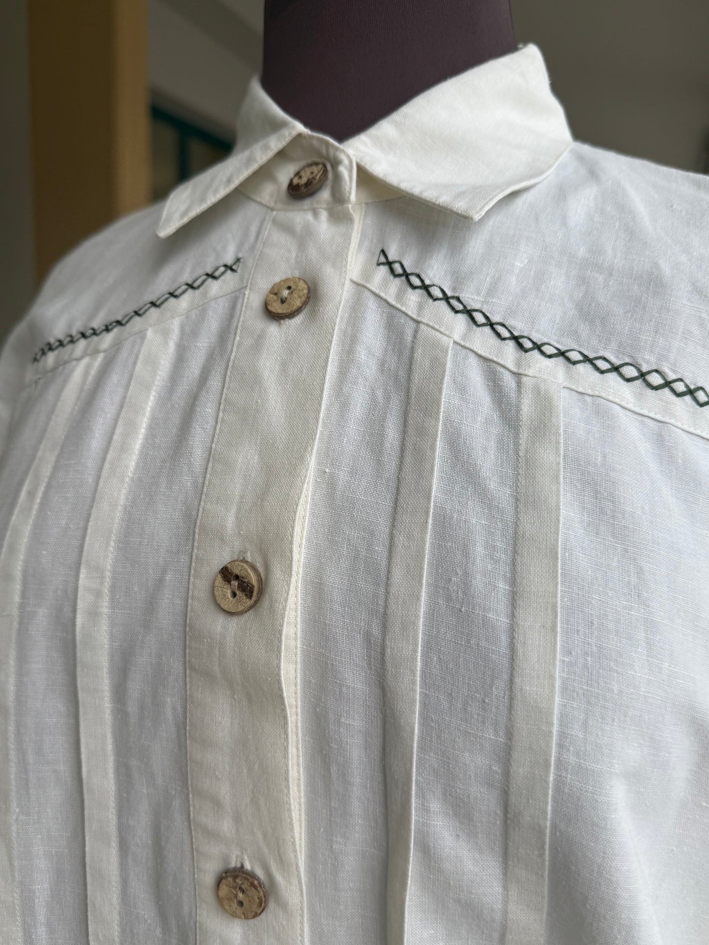 Camicia tirolese in lino e cotone - TG. 50/52