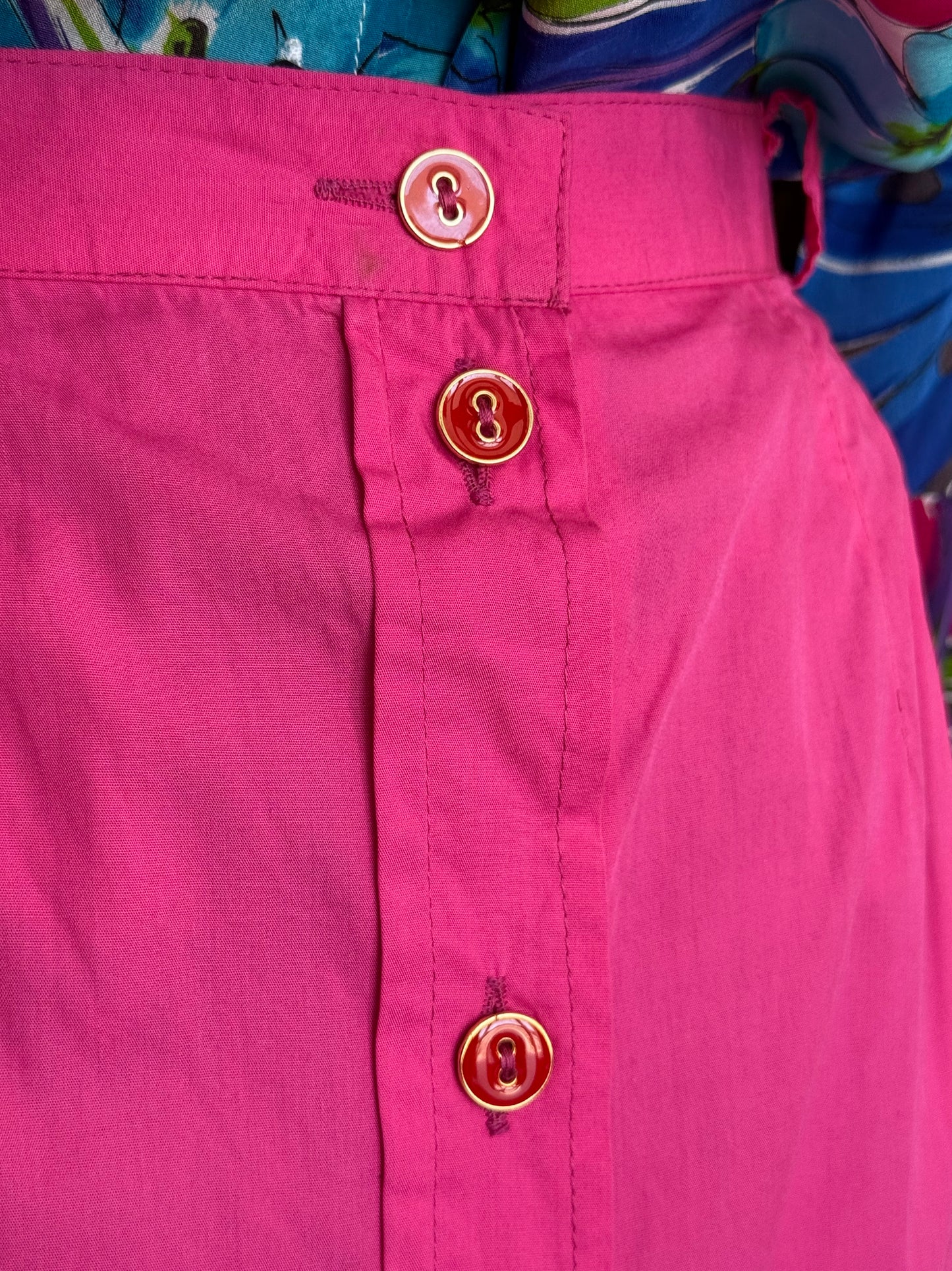 Gonna in cotone magenta - TG.