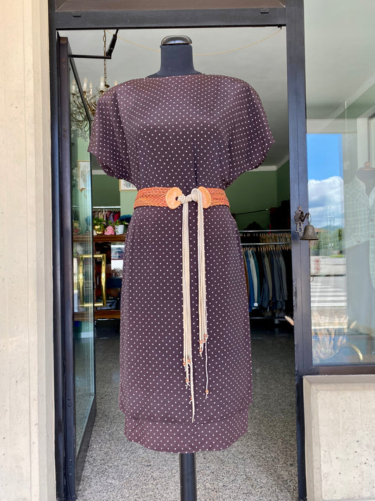 Tailleur in seta a pois a TG. 42