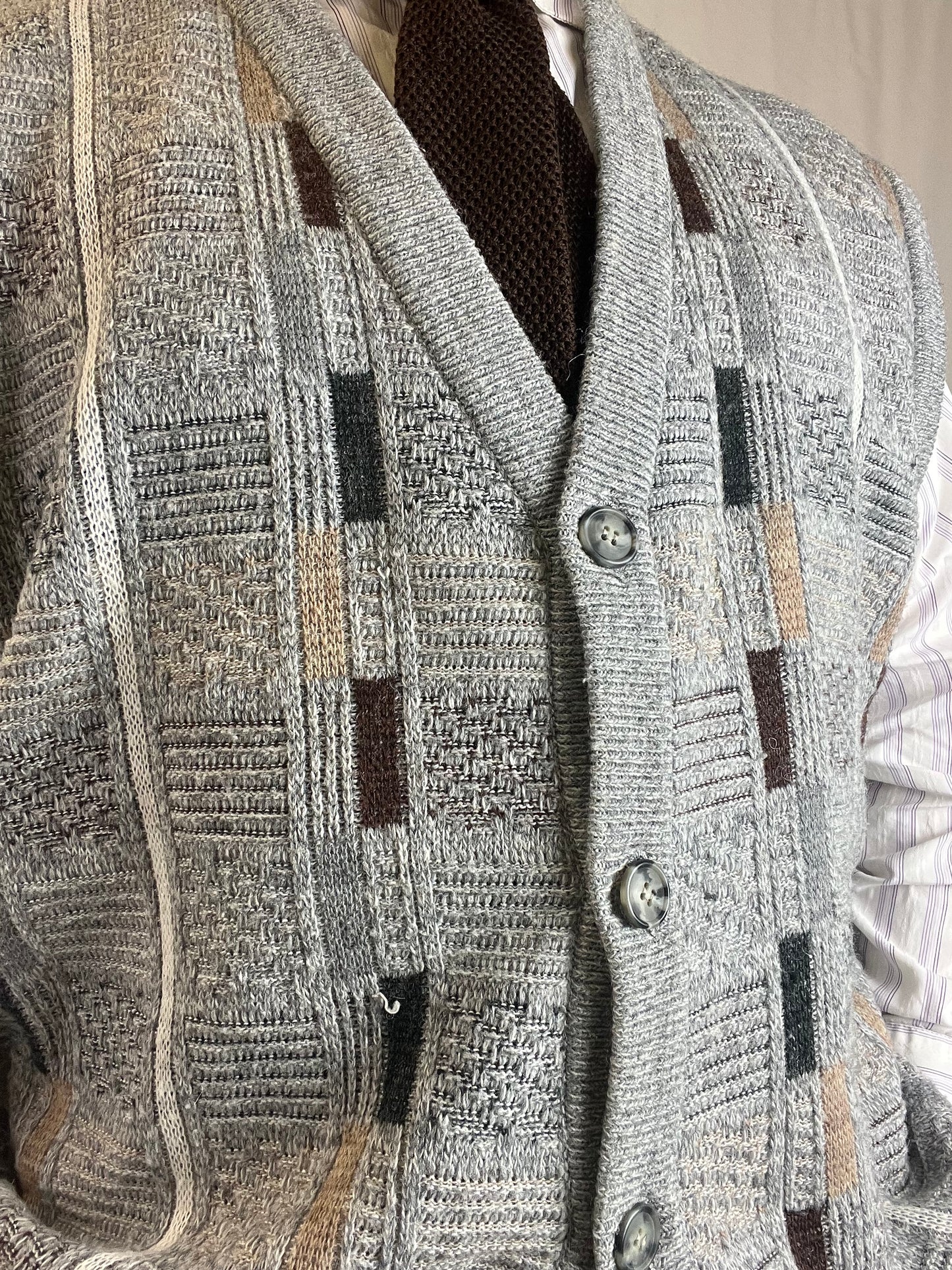 Gilet in maglia anni ‘80 tg. XXL-3XL