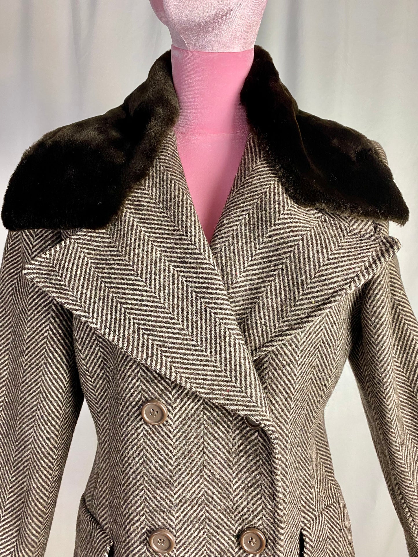 Cappotto di lana spigato - TG. 44