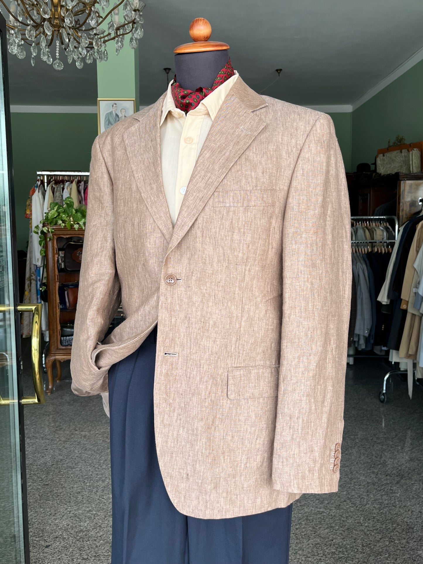 Giacca anni ‘90 lino beige tg. 50