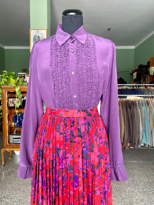 Camicia in seta viola - TG. 40/42