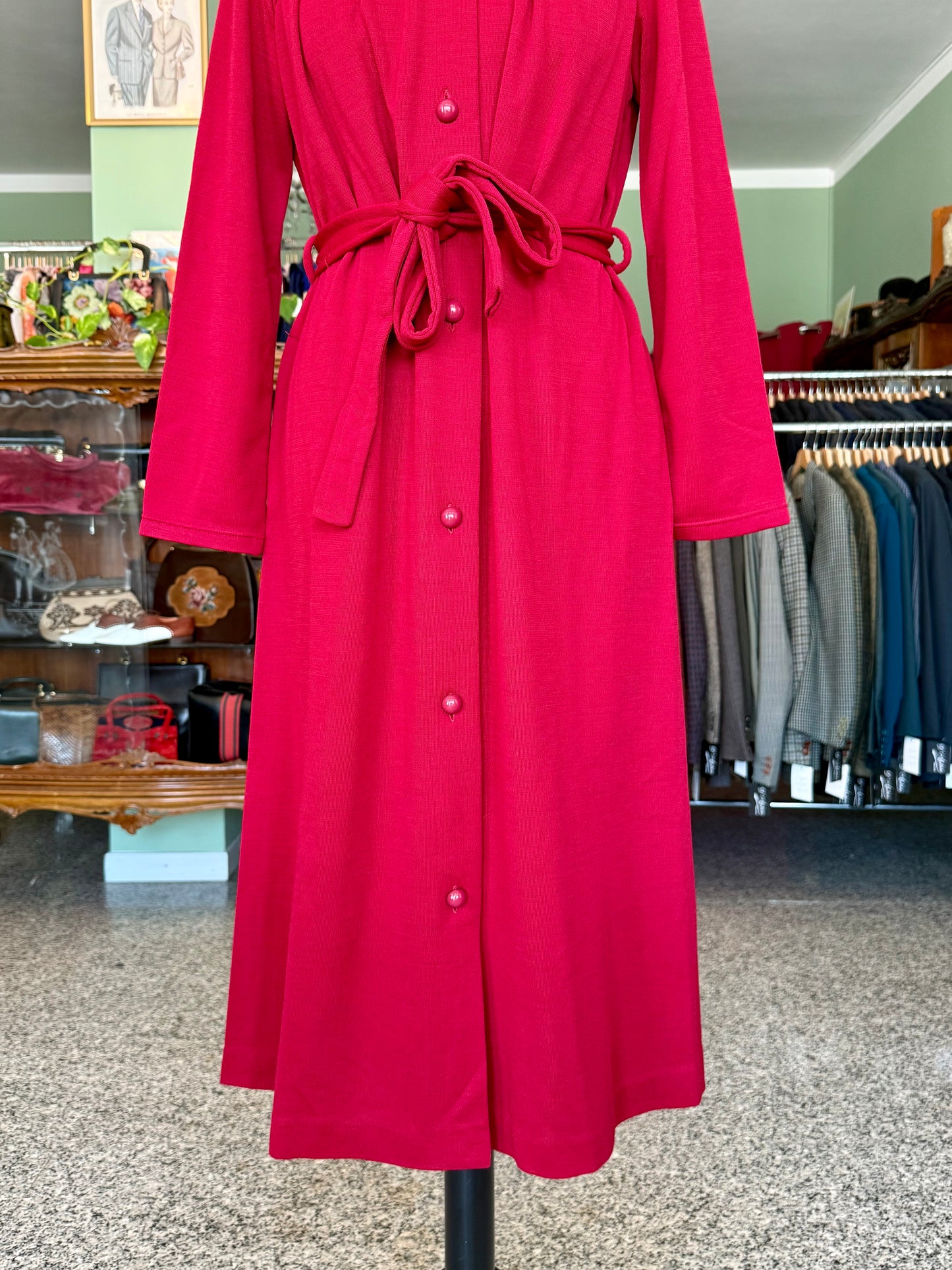 Abito rosso con cintura - TG. 44/46