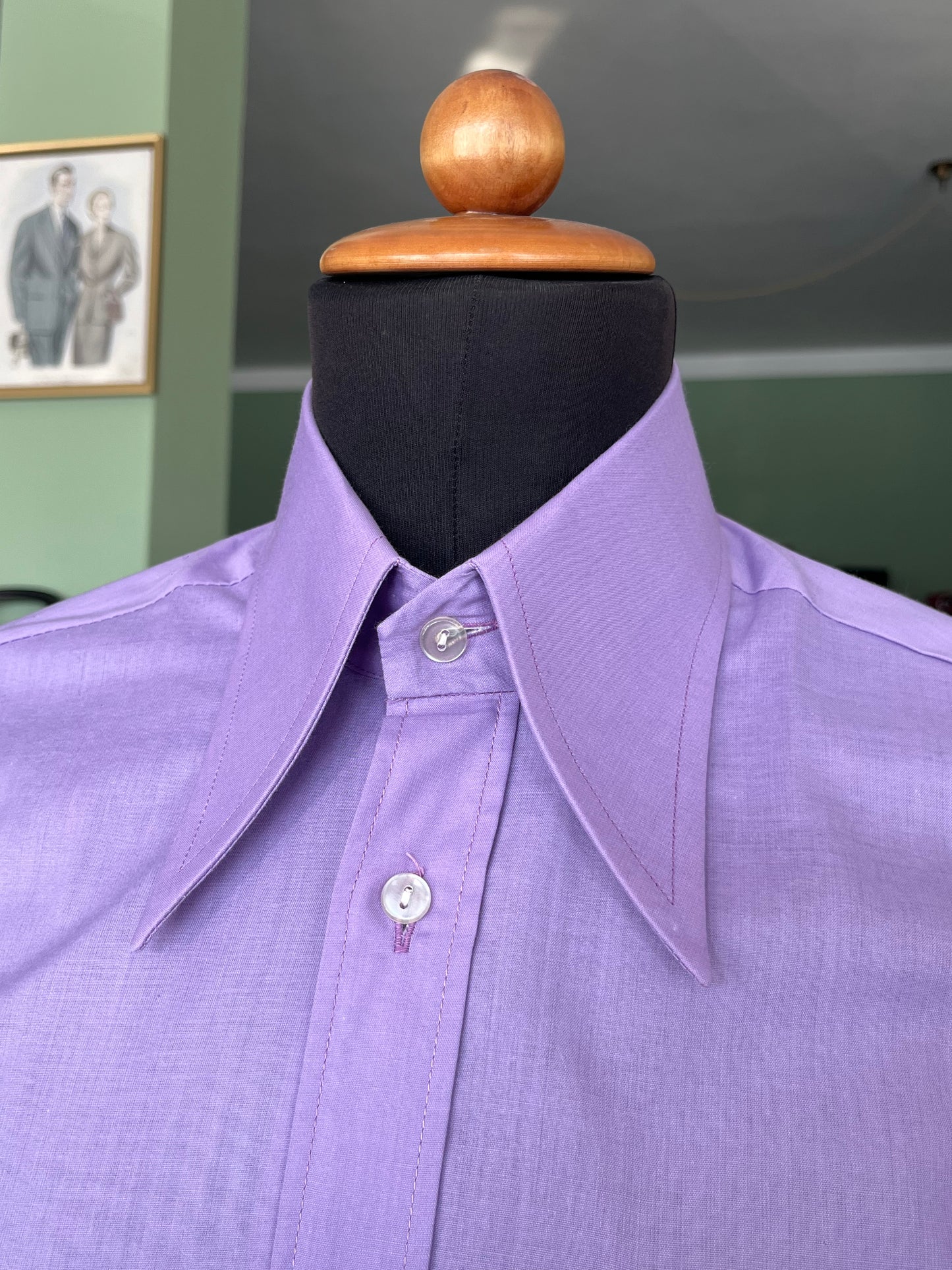 Camicia anni ‘70 viola NOS
