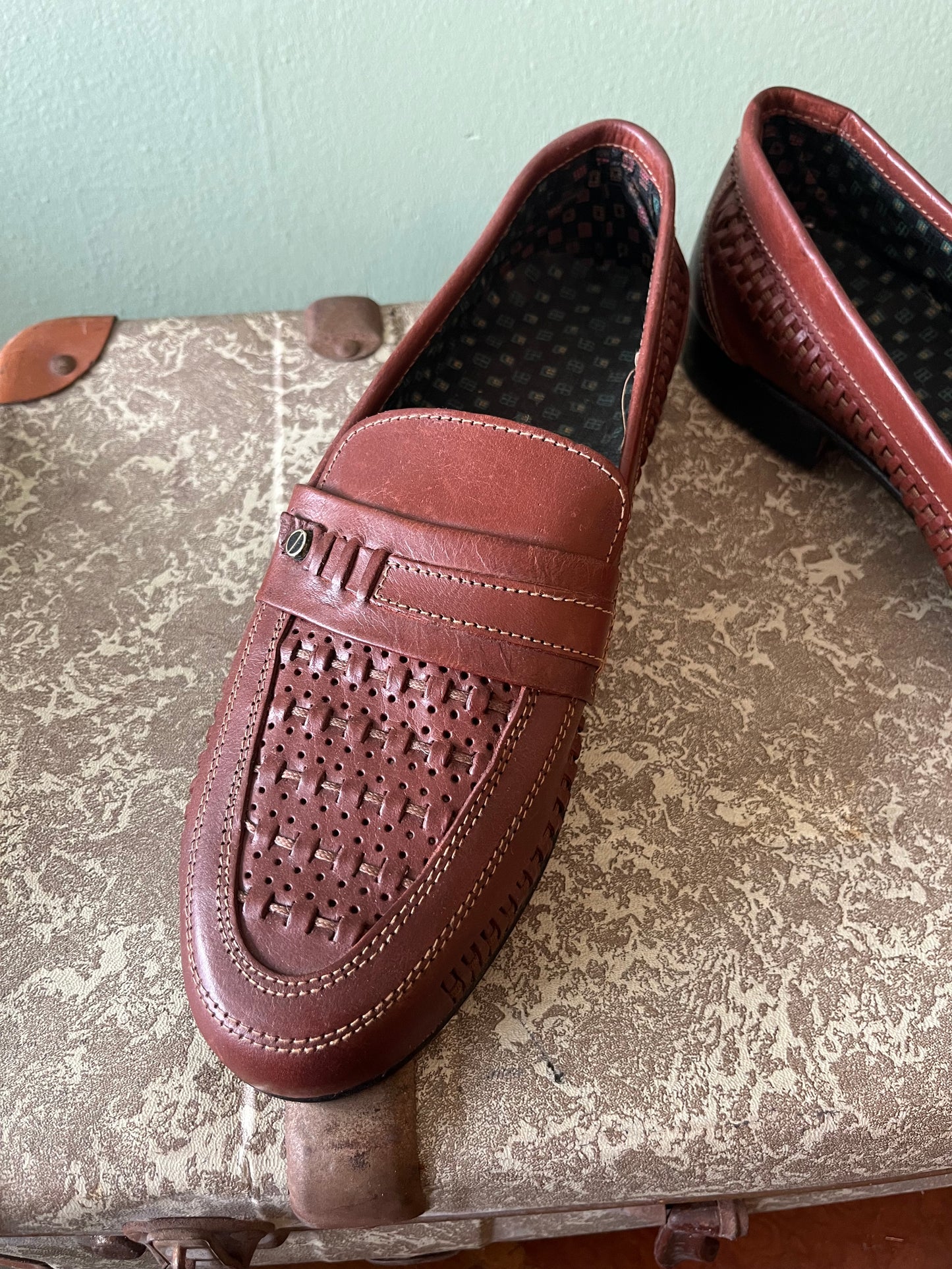 Scarpe mocassino pelle marrone NOS tg. 42