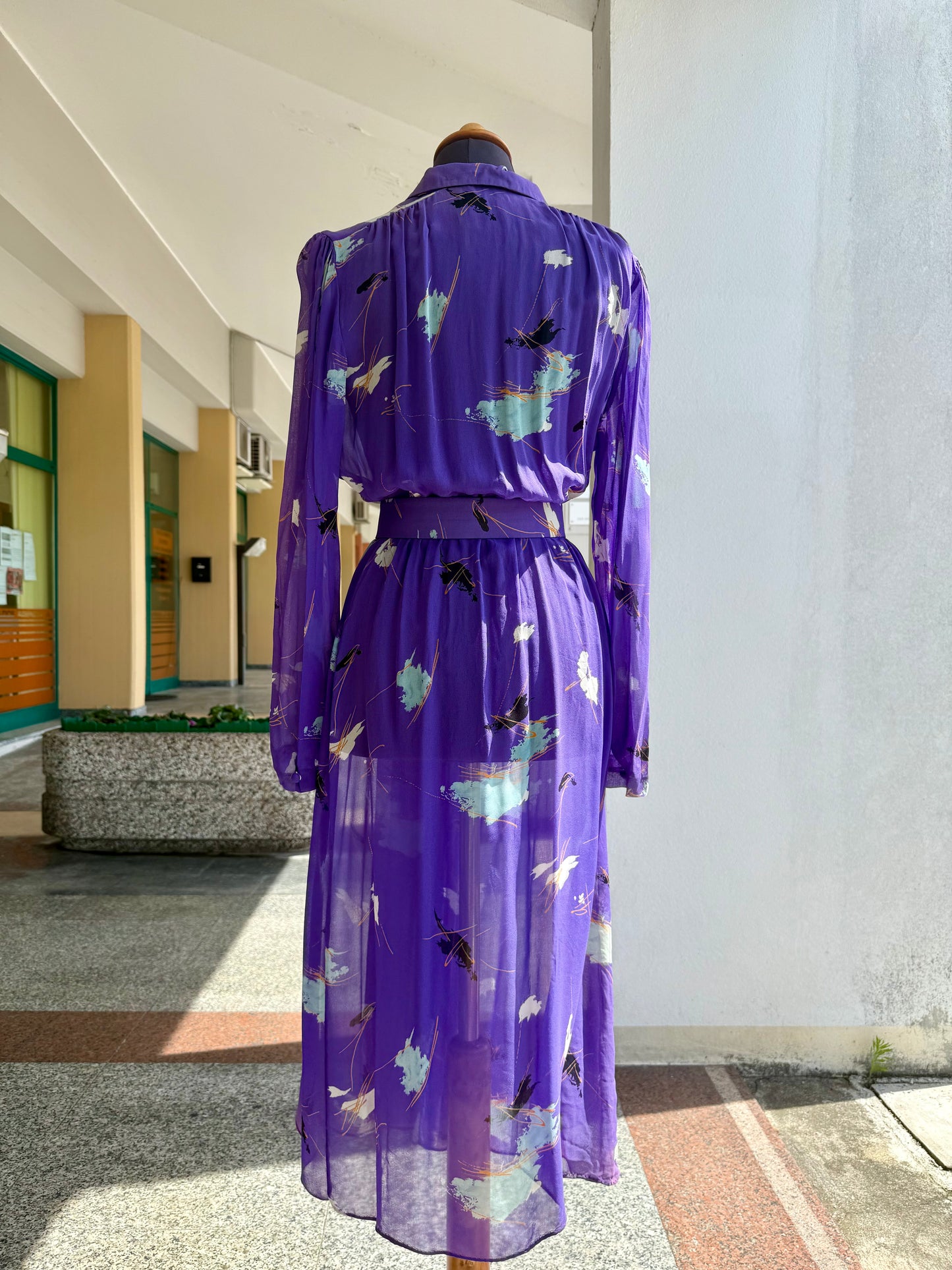 Abito anni ‘70 viola - TG. 40/42