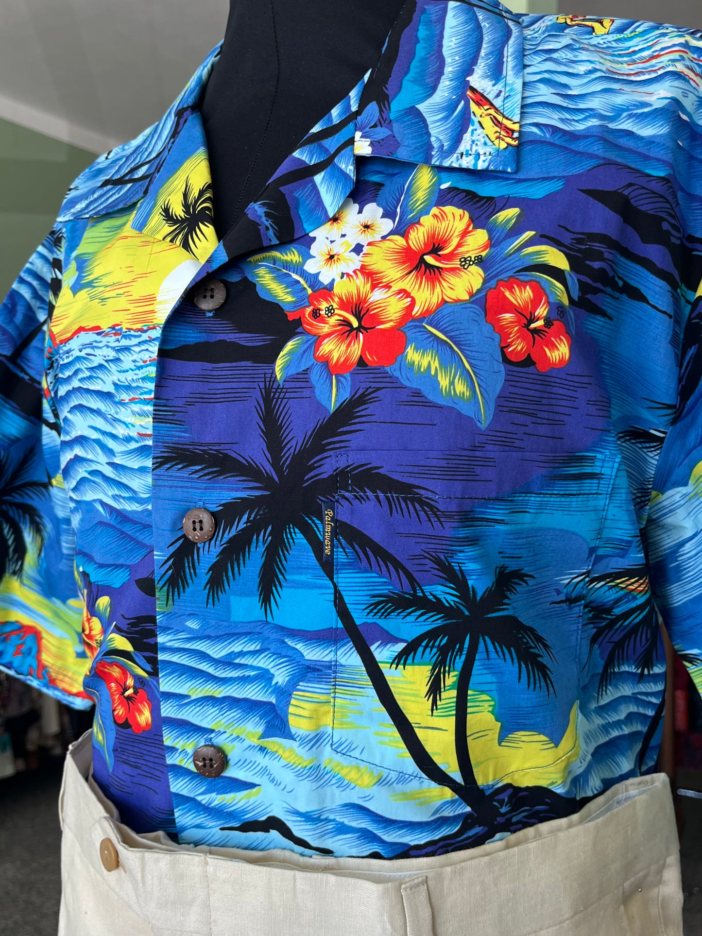 Camicia Hawaii a maniche corte tg. L-XL