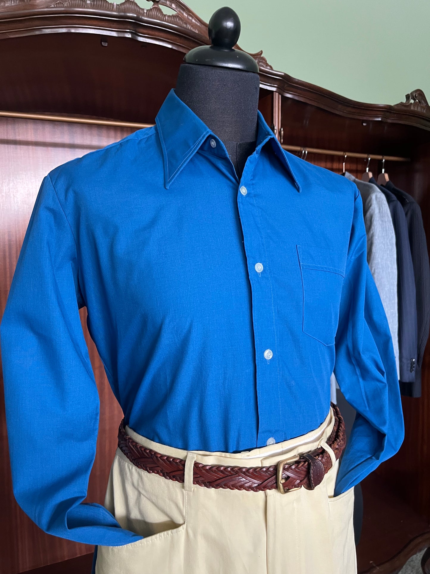 Camicia anni ‘70 blu chiaro
