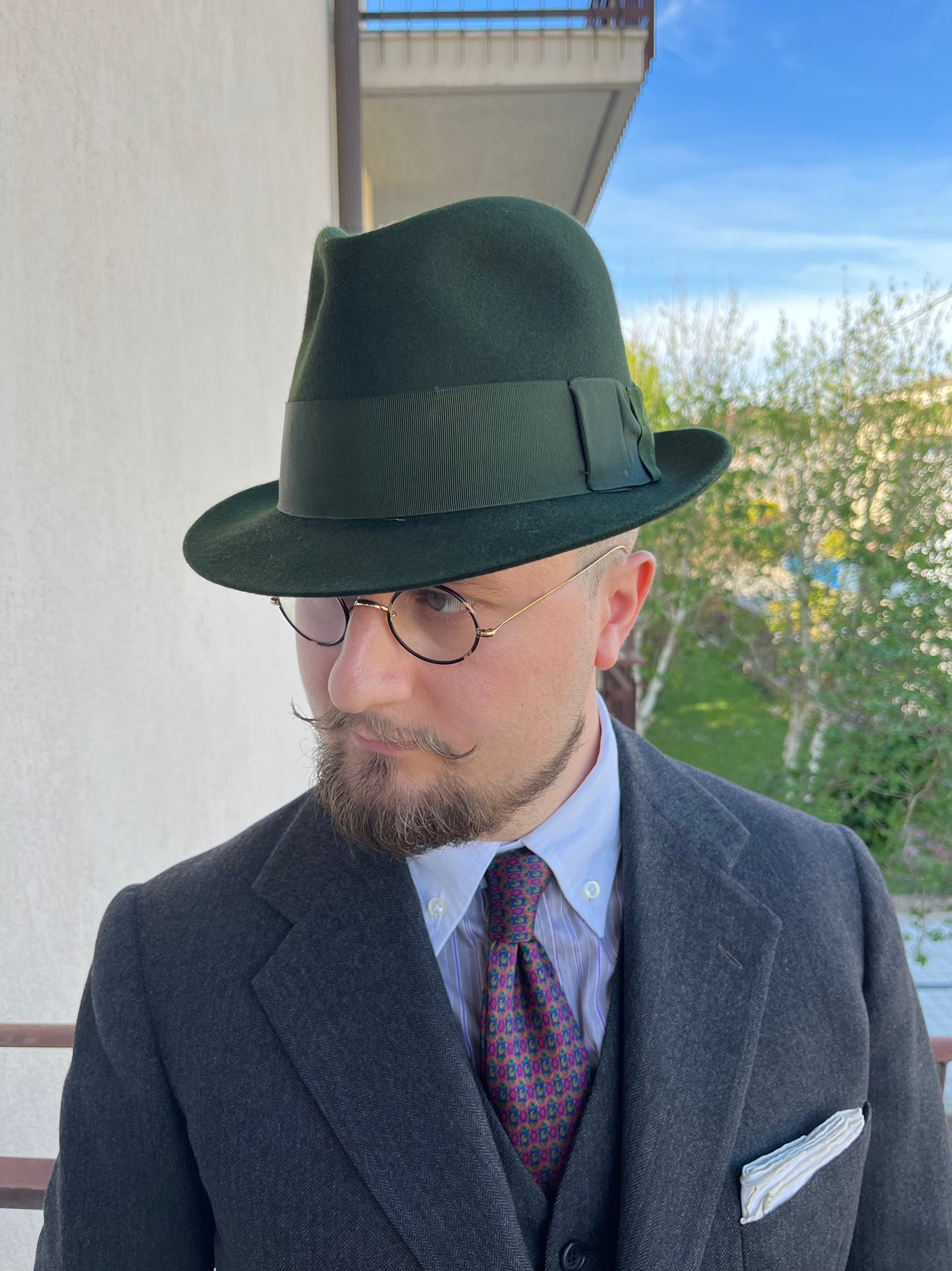 Cappello Borsalino anni ‘40 color Pineta