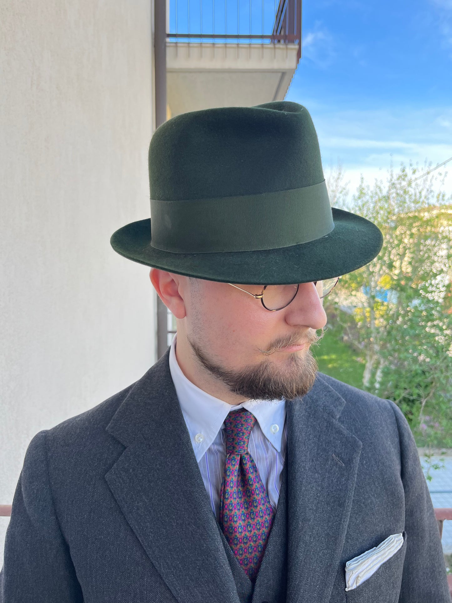 Cappello Borsalino anni ‘40 color Pineta