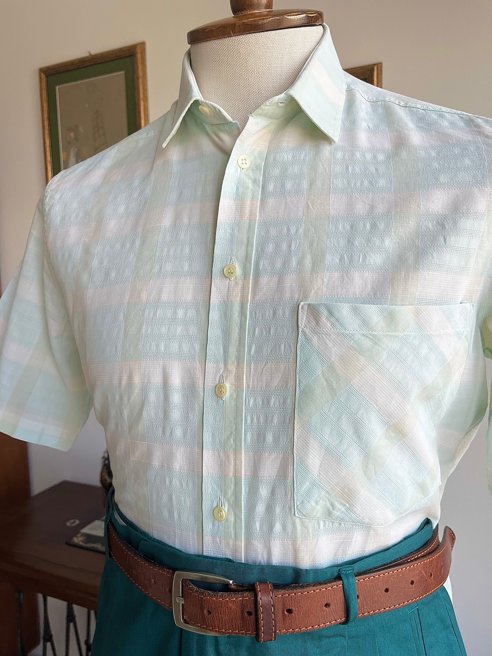 Camicia maniche corte stile anni 50 dantanvintage