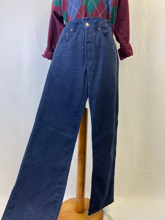 Pantaloni in velluto blu - TG. 42