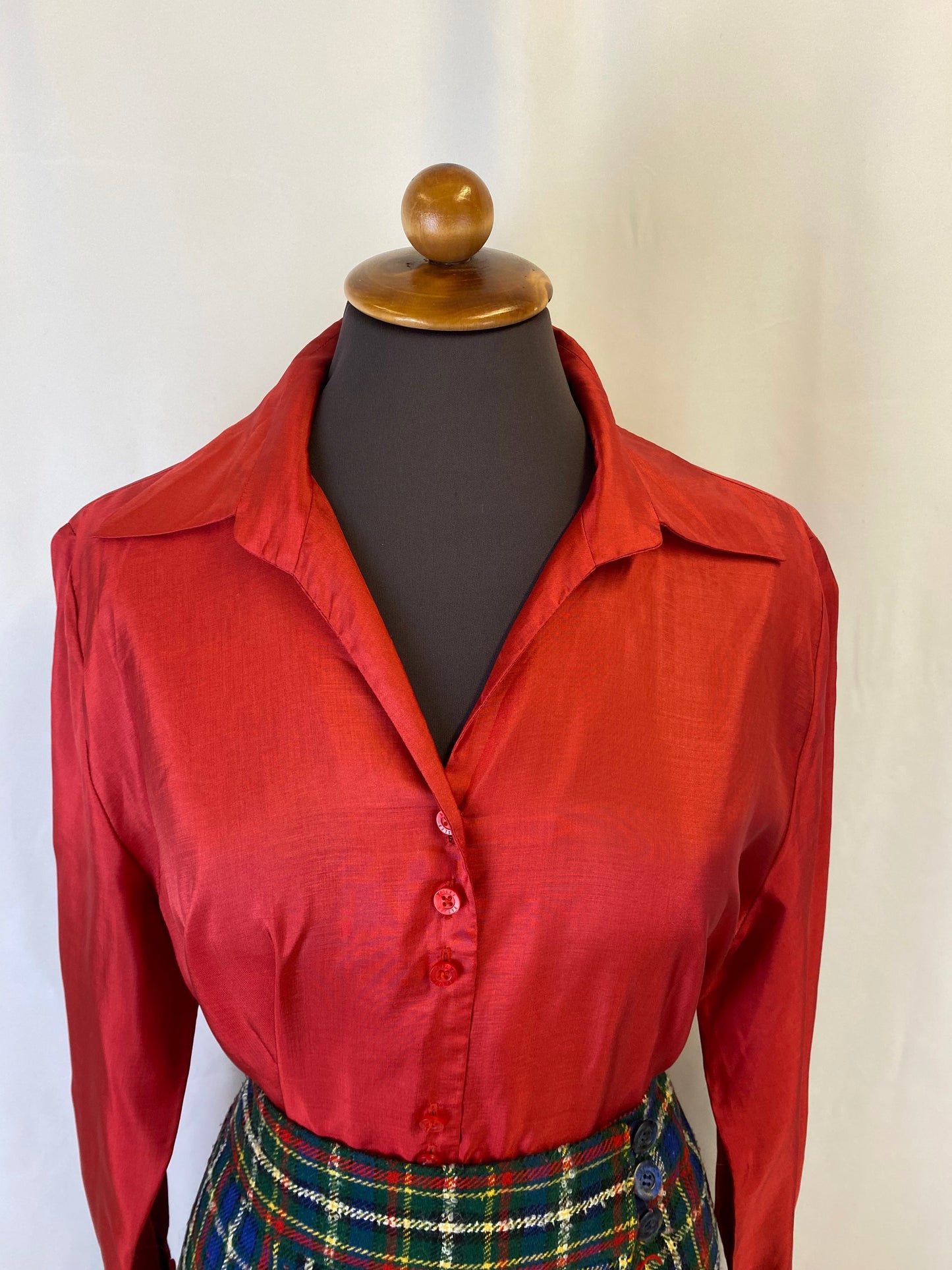 Camicia rossa in seta - TG. 40/42
