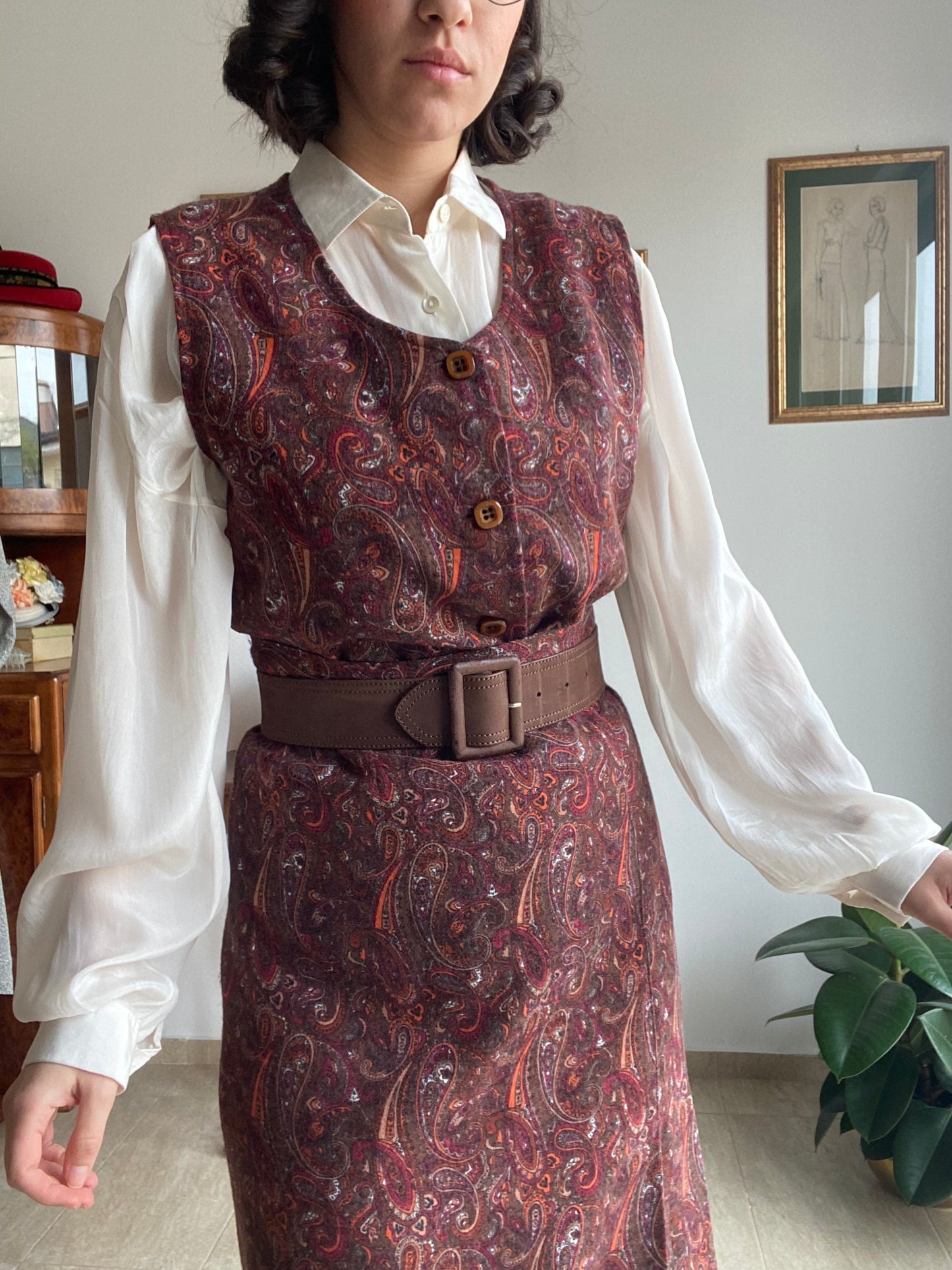 Completo gilet + gonna anni ‘70 - TG. 42/44