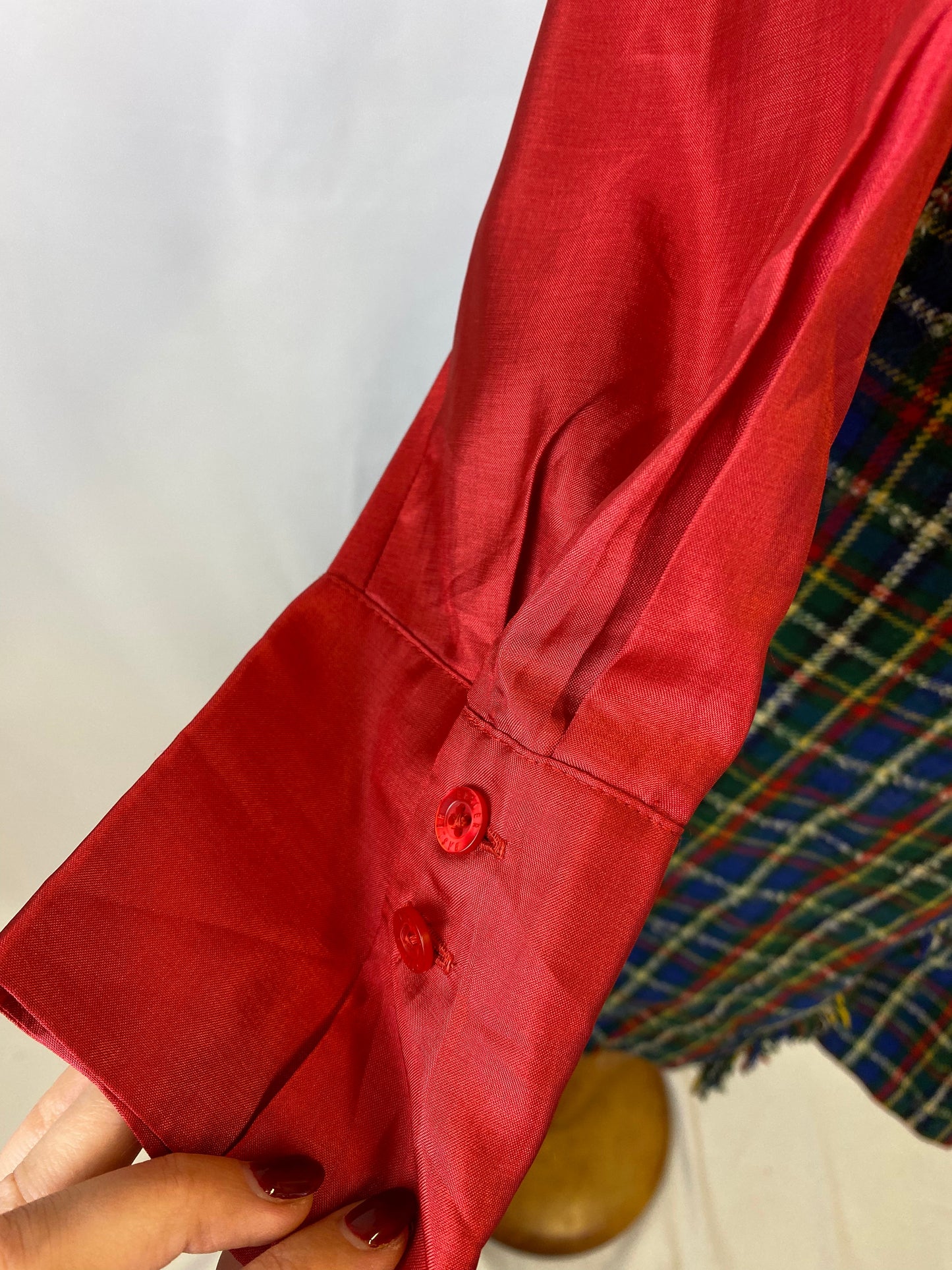 Camicia rossa in seta - TG. 40/42