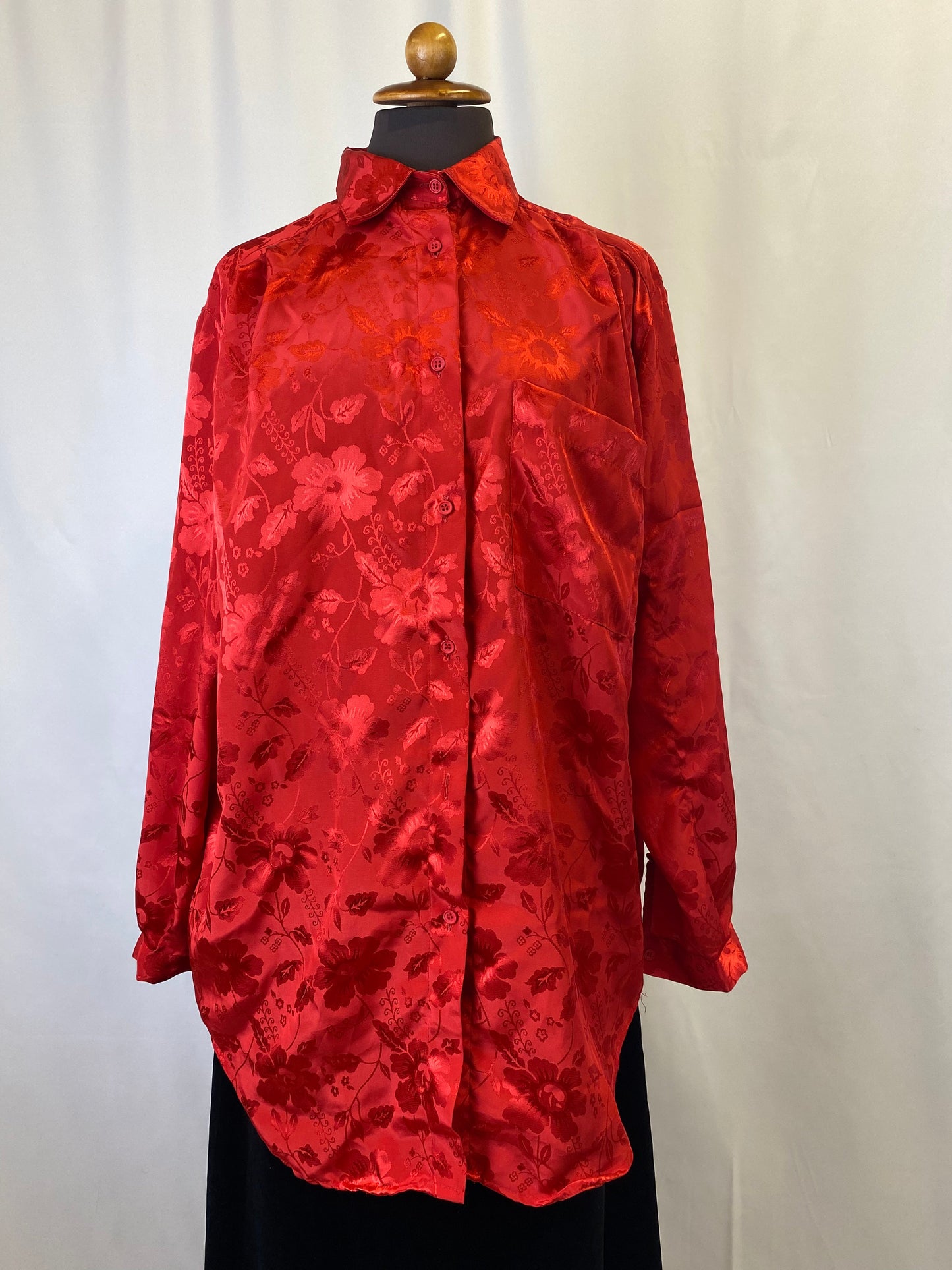 Camicia rossa in broccato - TG. 46/48/50