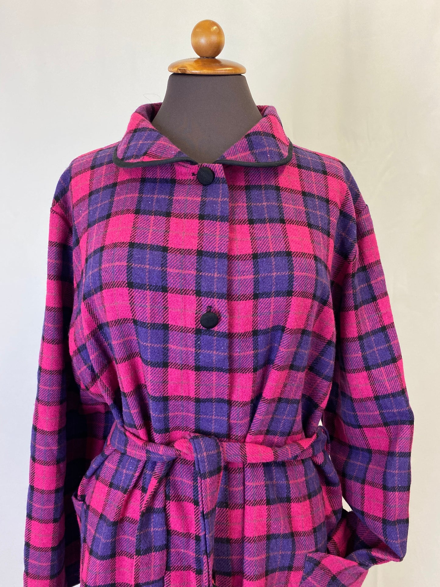 Vestaglia di lana rosa è viola - TG. 48/50/52/54
