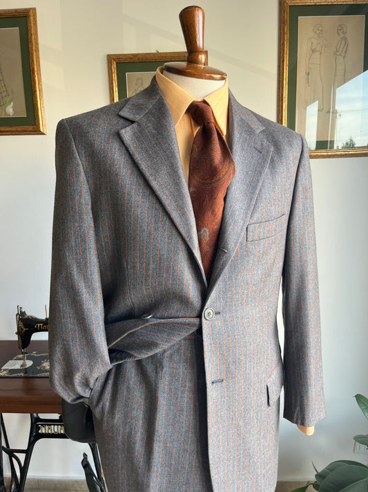 Completo gessato arancio anni '90